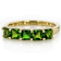 Chrome Diopside Square Octagonal Band Ring In 18K Gold Over Sterling
Silver 1.55ctw