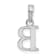 Sterling Silver Polished Block Initial -B- Pendant