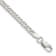 Sterling Silver 4.25mm 6 Side Diamond-cut Flat Double Curb Chain Bracelet