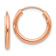 14k Rose Gold 5/8" Polished Round Endless Hoop Earrings