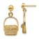 14K Yellow Gold Textured Nantucket Basket Earrings