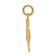14k Yellow Gold Textured Number 1 Mom Heart Charm Pendant