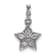 Rhodium Over 14k White Gold Diamond Star Pendant