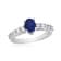 1.31ctw Sapphire and Diamond Ring in 14k White Gold