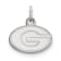 Rhodium Over Sterling Silver LogoArt University of Georgia Extra Small Pendant