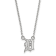 Rhodium Over Sterling Silver MLB LogoArt Detroit Tigers D Pendant Necklace