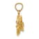 14k Yellow Gold Textured 3D Sunhat with Sunglasses Charm