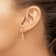 14k Yellow Gold Polished Racquet Dangle Earrings