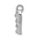 Rhodium Over 14k White Gold Diamond Cactus Pendant