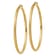 14k Yellow Gold Diamond-cut 2 9/16" Round Hoop Earrings