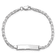 Rhodium Over 14k White Gold Mariner Link ID Bracelet