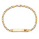 10k Yellow Gold Medical Red Enamel Cuban Link ID Bracelet