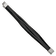 Black Leather and Stainless Steel Brushed Multi Strand 8-inch Bracelet