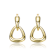 Interlocking V-Shape Dangle Earrings In 14K Gold Over Brass