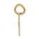 14k Yellow Gold Textured Floral Cross Charm