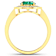 1.75ctw Green Emerald and Diamond 14K Yellow Gold Halo Ring