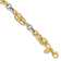 14k Yellow Gold and 14k White Gold Polished and Textured Fancy Link Bracelet