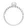 5-5.5mm Round White Freshwater Pearl with 0.14ctw White Sapphire
Sterling Silver Ring