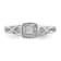 Rhodium Over 14K White Gold Lab Grown Diamond Complete Engagement Ring 0.204ctw