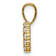 14K Yellow Gold Lab Grown Diamond Letter O Initial Pendant