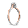 14K Two-tone Lab Grown Diamond Twist Design Complete Engagement Ring 0.62ctw