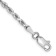 Rhodium Over 10k White Gold 2.75mm Diamond-Cut Quadruple Rope Link Bracelet