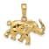 14k Yellow Gold 3D Polished Elephant Pendant