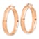 14k Rose Gold 1 1/4" High Polished Hoop Earrings