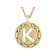 Cardano Initial K Pendant Necklace In 18K Gold Over Bronze