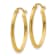 14k Yellow Gold 13mm x 2mm Oval Hoop Earrings