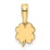 14K Yellow Gold Diamond-cut 4 Leaf Clover Pendant