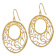 14k Yellow Gold Textured Circle Dangle Earrings