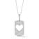 Rachel Zoe Pave CZ Open Heart Tag Pendant Necklace in Rhodium Over
Sterling Silver
