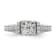 Rhodium Over 14K White Gold Lab Grown Diamond VS/SI GH, Cluster Ring 0.739ctw