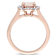 Morganite and Diamond 14K Rose Gold Halo Ring 1.42ctw