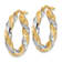 14k Yellow Gold and Rhodium Over 14k Yellow Gold 1/1" Polished
Twisted Hoop Earrings