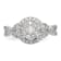 Rhodium Over 14K White Gold Lab Grown Diamond Cluster Engagement Ring 0.758ctw