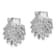 Rhodium Over Sterling Silver Polished Lions Paw Shell Post Earrings