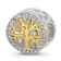 Sterling Silver Crystal and Gold-tone Family Tree Bead