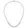 Rhodium Over Sterling Silver Polished Fancy Cubic Zirconia Necklace