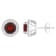 7mm Round Garnet And White Topaz Accent Rhodium Over Sterling Silver
Halo Stud Earrings