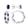 Blue And White CZ Stud And Hoop Earring Set In Platinum-Enhanced
Sterling Silver 5.18ctw