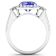 4.26ctw Violet Tanzanite and Diamond 14K White Gold Halo Ring