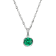 Green Lab Created Garnet and White Cubic Zirconia Platineve® Pendant
With Chain 1.57ctw
