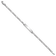 Rhodium Over 14k White Gold Polished Figaro ID Bracelet