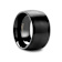 RAIDER Domed Brush Finished Black Tungsten Wedding Band 12mm