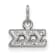 Rhodium Over Sterling Silver LogoArt Sigma Sigma Sigma Extra Small Pendant