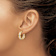 14k Yellow Gold and 14k White Gold 11/16" Polished and Diamond-Cut
Fancy Hoop Earrings