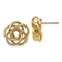 14k Yellow Gold Polished 15mm Love Knot Stud Earrings