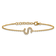 14k Yellow Gold Diamond Sideways Letter S Bracelet